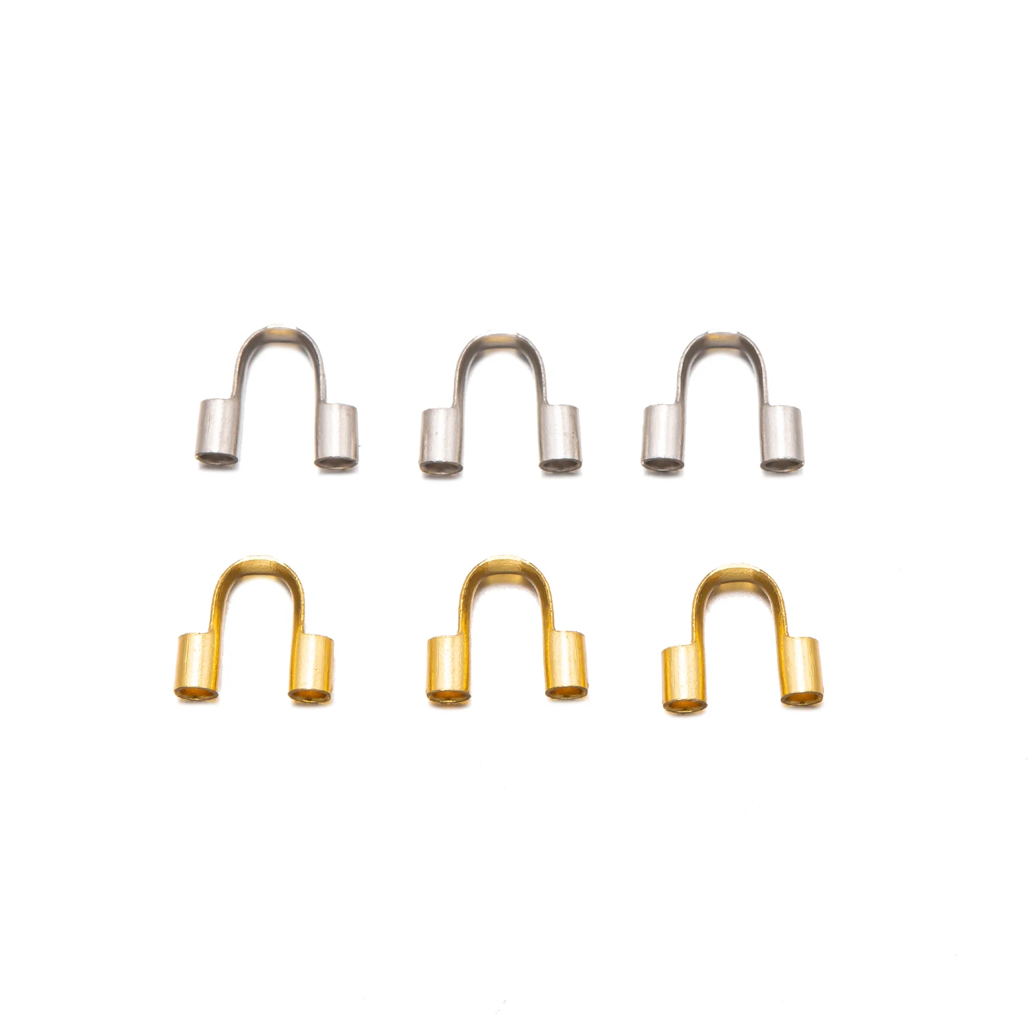 50 Stück Edelstahl-U-förmige Drahtschutzringe, Schutzschlaufen, Verschlüsse, Verbindungsstücke für DIY-Halsketten, Armbänder, Schmuckherstellung, Zubehör – Detail 2