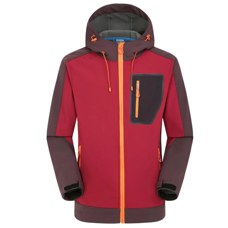 Soft Shell Fleece Warm Hiking Jackets Autumn Winter Outdoor Waterproof Climbing Trekking Windbreaker Jacket Men Clothing