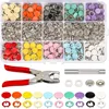 Plier Tool 100/200 Set 10 Color Metal Sewing Buttons Hollow/Solid Prong Press Studs Snap Fasteners for Installing Clothes Bags 1