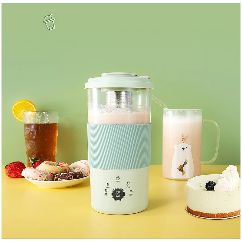 110V/220V Portable Electric Coffee Maker Multifunctional Milk Tea Machine Automatic Milk Frother Flower Tea Maker Coffee Machine