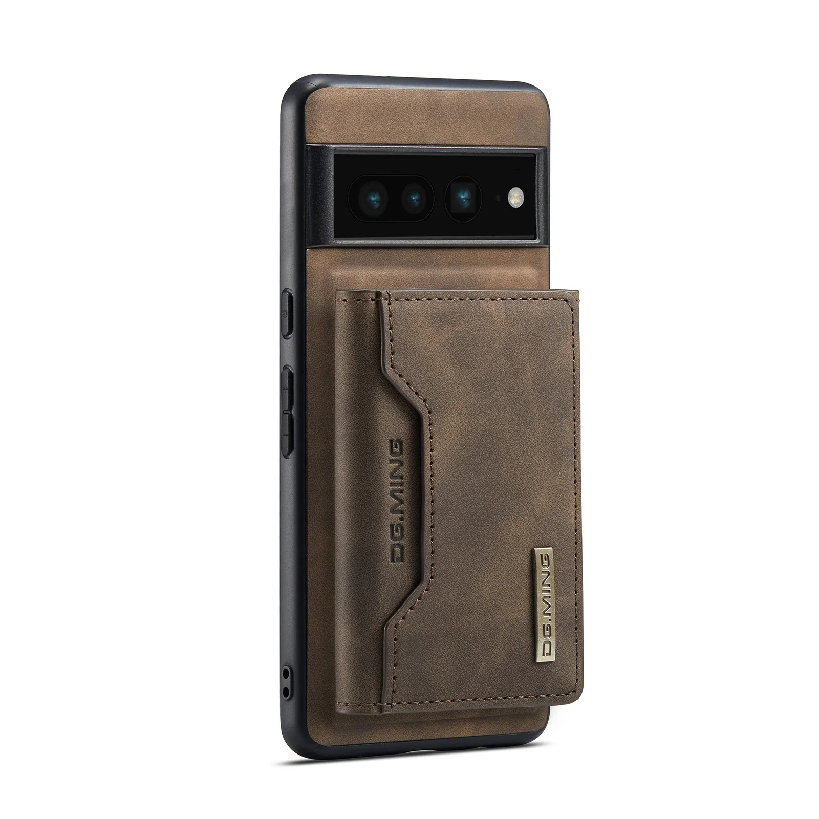 2-in-1 Detachable Magnetic Wallet Case with Trifold Leather Purse