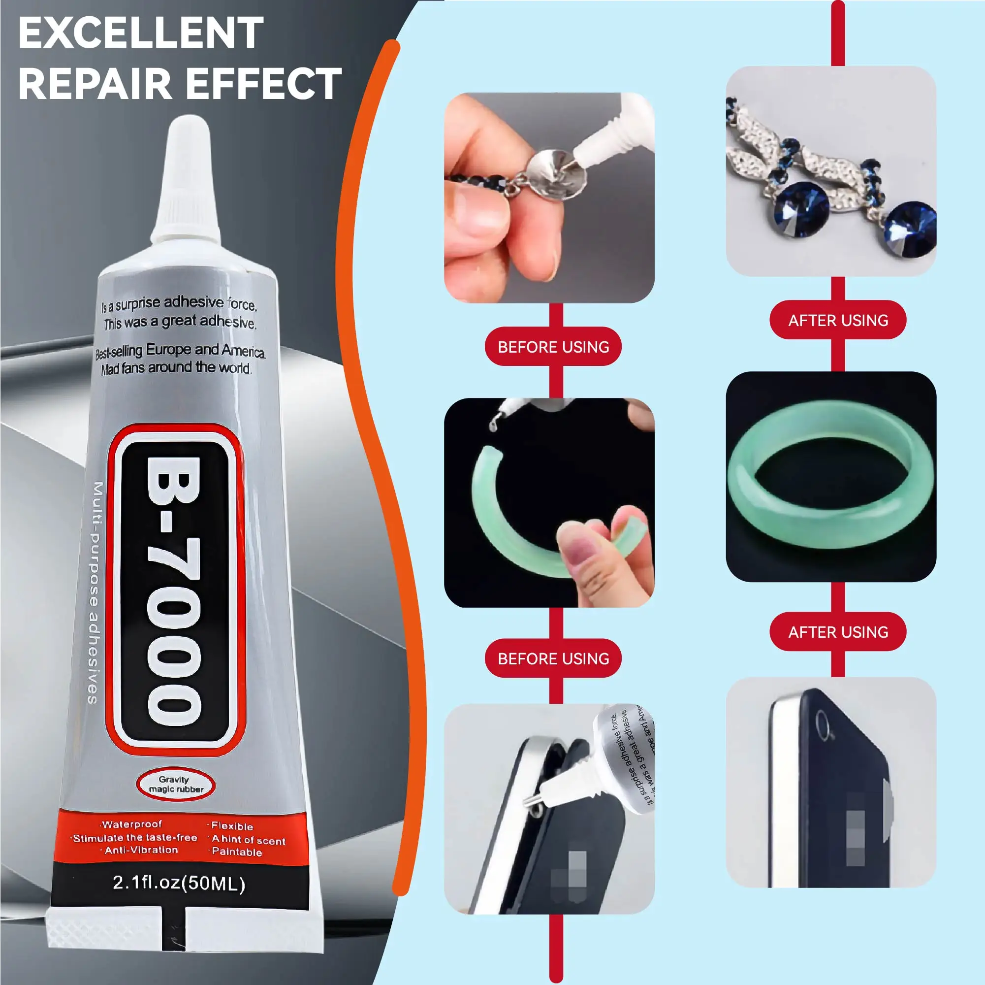B7000 Contact Phone Repair Adhesive T7000 Frame Battery Cover Glass Repair  Glue 15ML 25ML 50ML 110ML 3