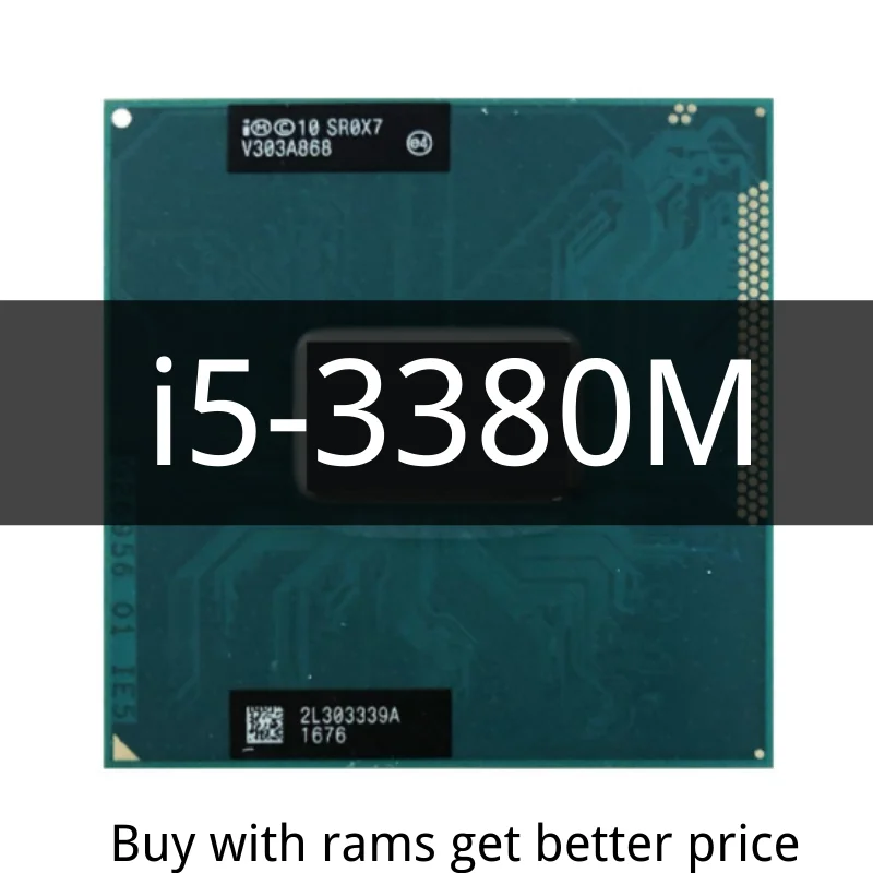 latest processor Core i5-3380M i5 3380M SR0X7 2.9 GHz Dual-Core Quad-Thread CPU Processor 3M 35W Socket G2 / rPGA988B laptop processor