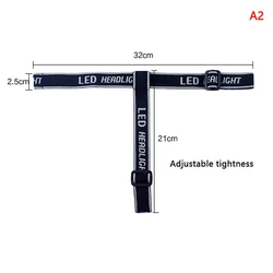 Universal Adjustable Elastic Headband for LED Headlamp and Front Light (Gray)