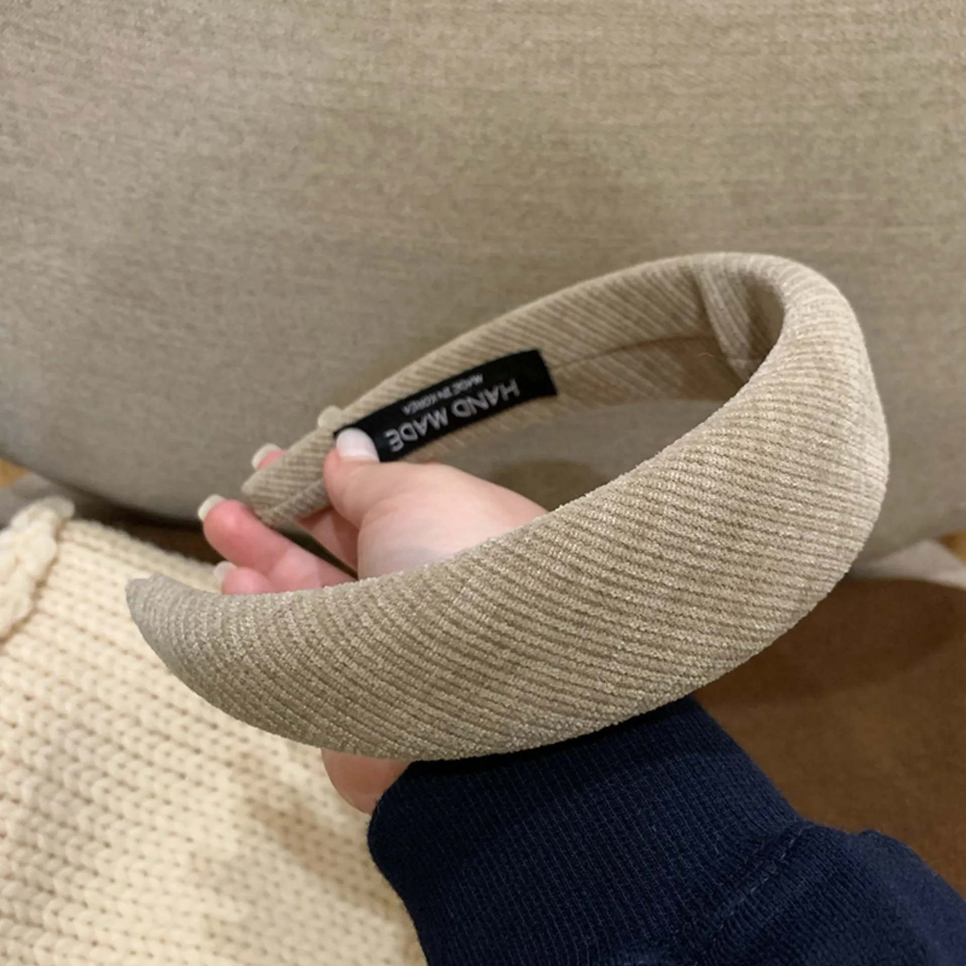 Retro Wide Corduroy Hairband 5