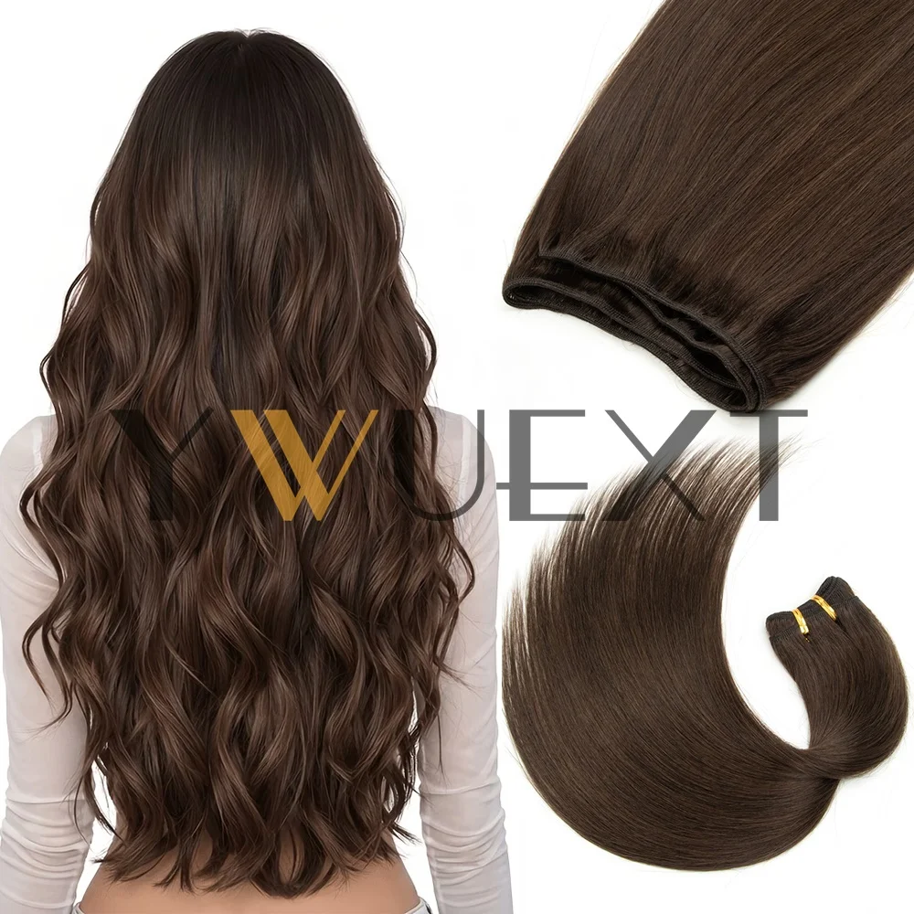 YWUEXT 50g Human Hair Weft Extensions Straight 12''16'' 20'' Brazilian Hair Bundles Sew In Weaves Natural Hair 6 Colors Availablefor Women