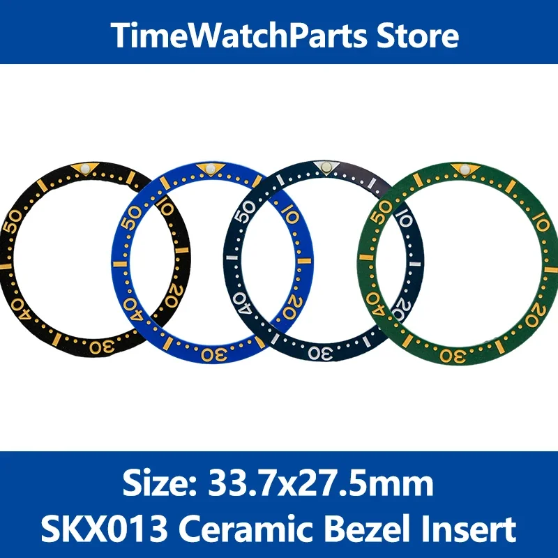 Skx013 Inserto Lunetta Orologio 33.7X27.5Mm Inserto Per Skx013 Custodie Per Orologi Nh35 Nh36 Movimento Capitolo Anelli Seiko Men Watch Mod Parts