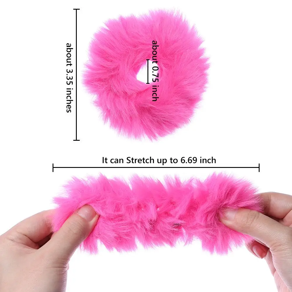 Faux Rabbit Fur Hair Bands for Women and Girls