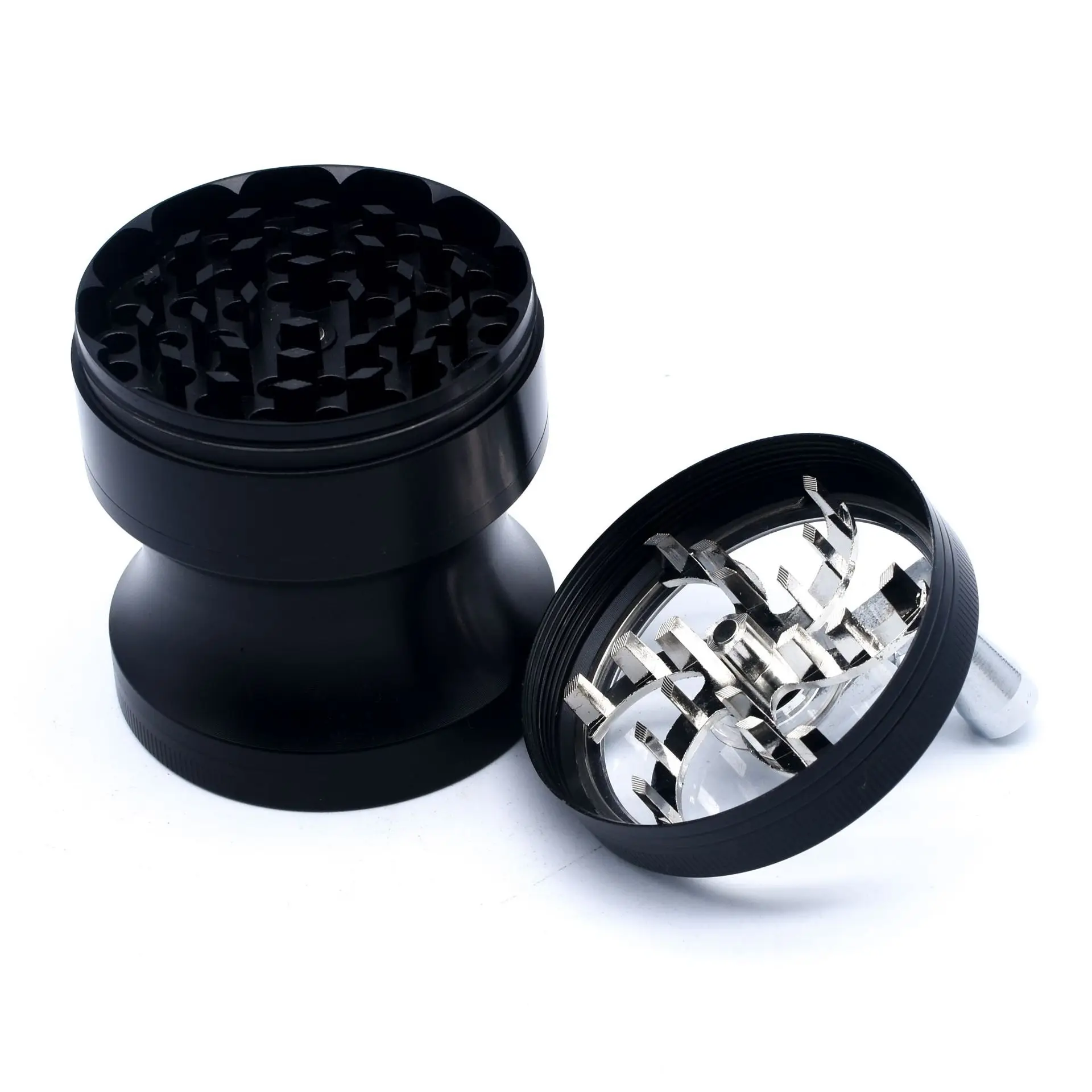 Herbal Crusher 63mm Herbal Crusher Tobacco Grinder Smoke Manual Kitchen Herb Metal 4 Layer Grinders Spice Mill Cigarette Accessories