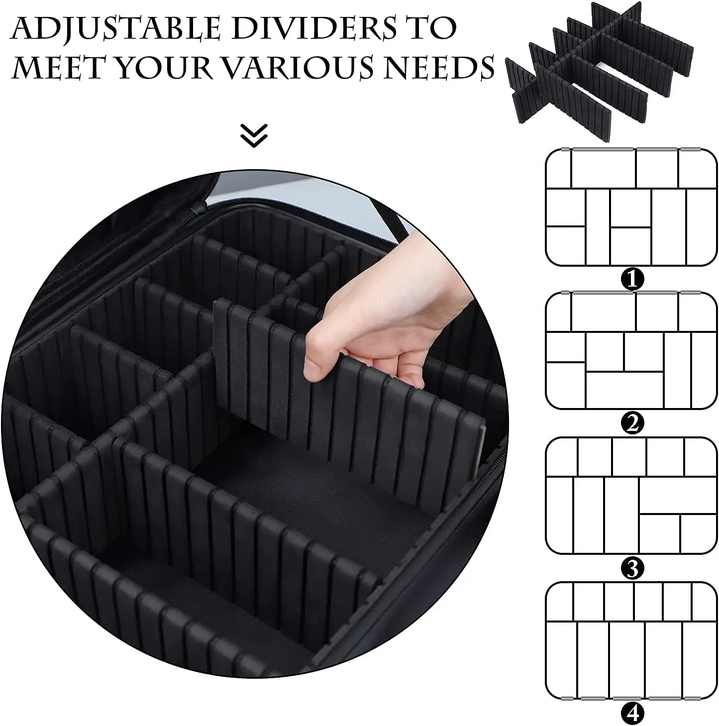 حقيبة مكياج سفر ذات سعة كبيرة، مصممة كمنظم محمول ل...