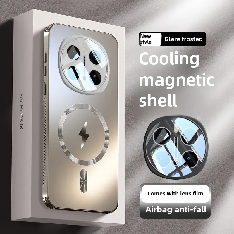 MagSafe Matte Frosted Shockproof Case with Lens Protection and Magnetic Features