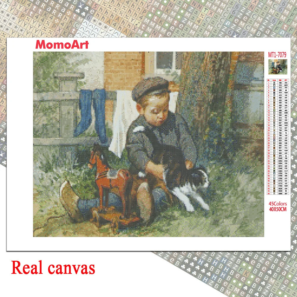 MomoArt Diamond Painting Kid Rhinestone Picture Diamond Embroidery Portrait Mosaic Full Square 5D New Art Home Decor diamond painting