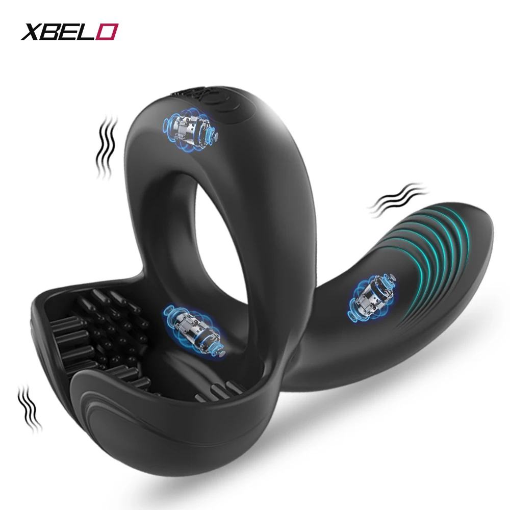 Penis Ring Vibrator With Triple Motor For Couples Sex Stimulator_voghion.com