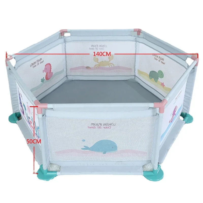 Hexagonal Baby Barrier, Ocean Ball Pool, Children's Indoor Play Fence, Safe Crawling Mat, Baby Playground Playpen 4