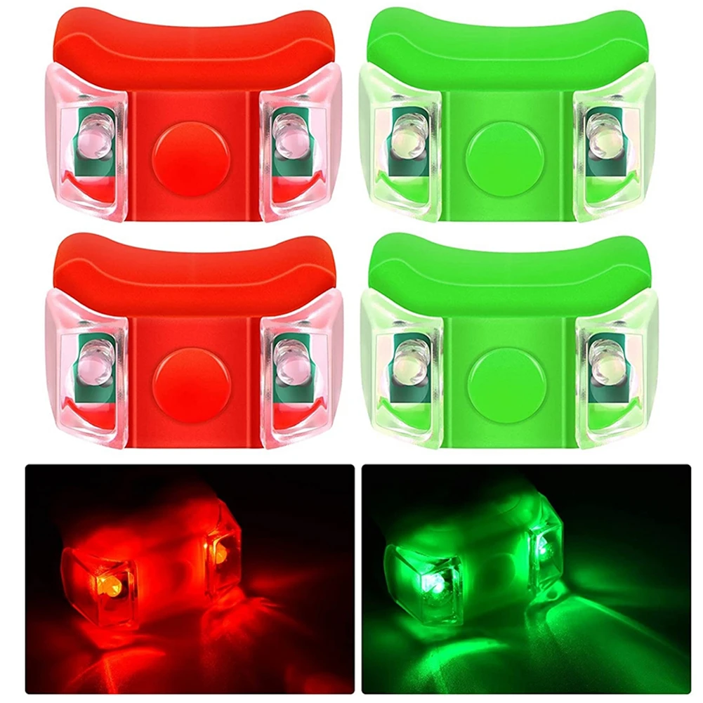 

4Pcs LED Boat Navigation Lights For Boat Yacht Motorboat Bike Hunting Night Marine Boat Lights Fishing Signal Warning Light