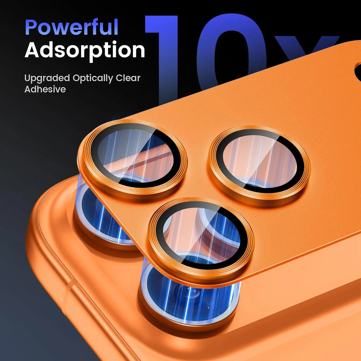 Premium Aluminum Alloy Tempered Glass Camera Lens Protector Cover