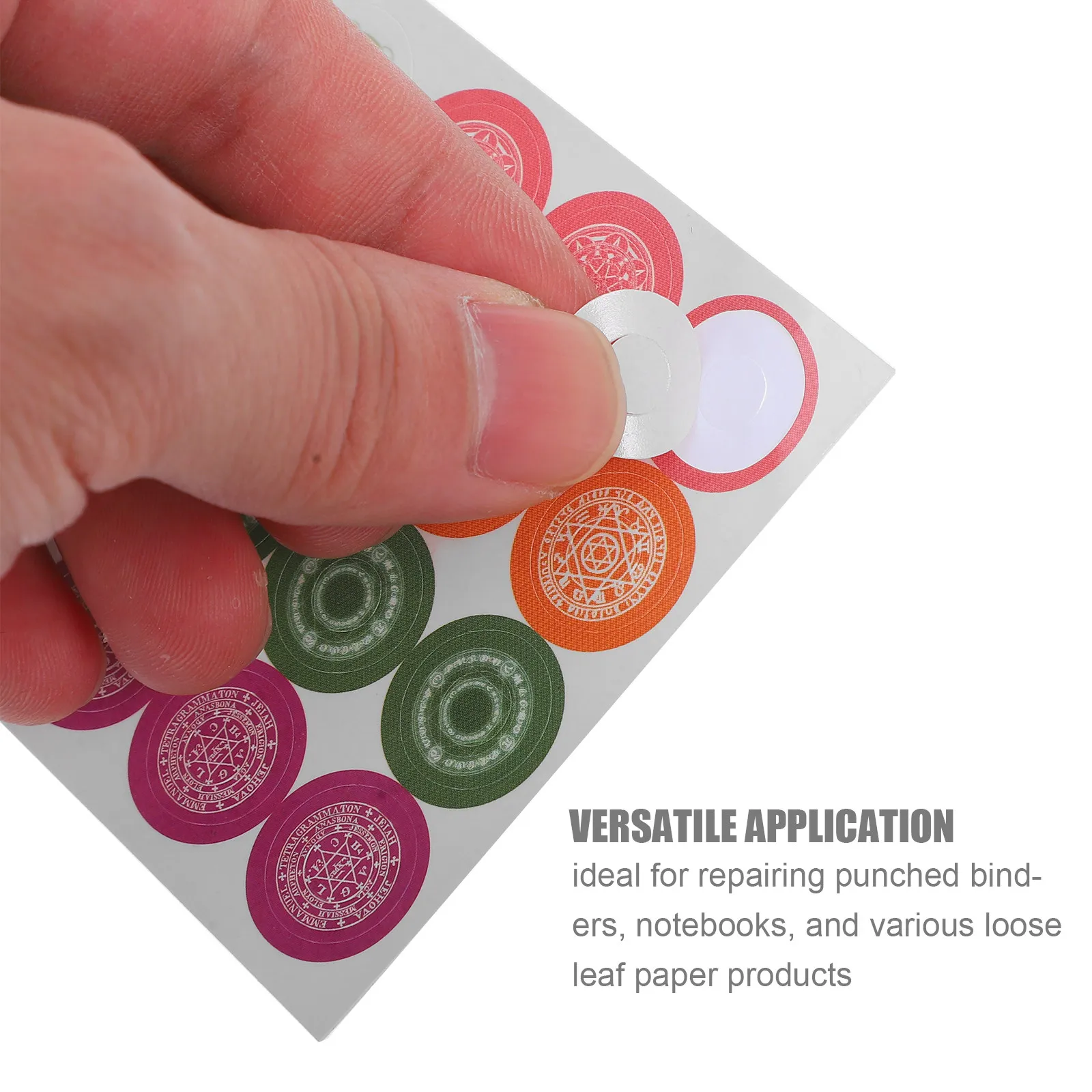 20Pcs 바인더 구멍 보호 스티커 강화 라벨 느슨한 잎 사무실 학교용 투명 자체 접착 종이 패치