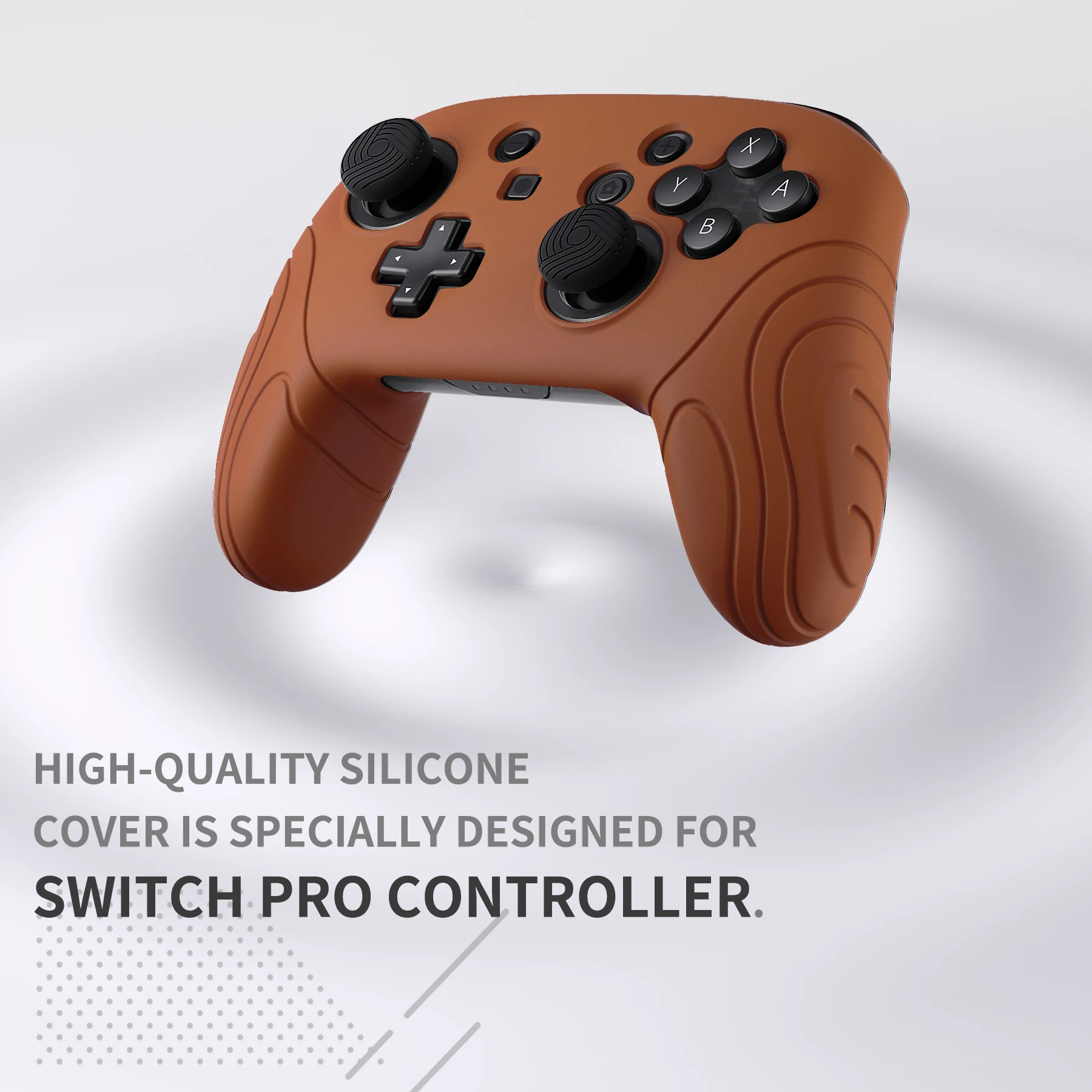 PlayVital Samurai Edition Ergonomic Silicone Skin Protective Case W/2 Thumb Grips for Nintendo Switch Pro Controller