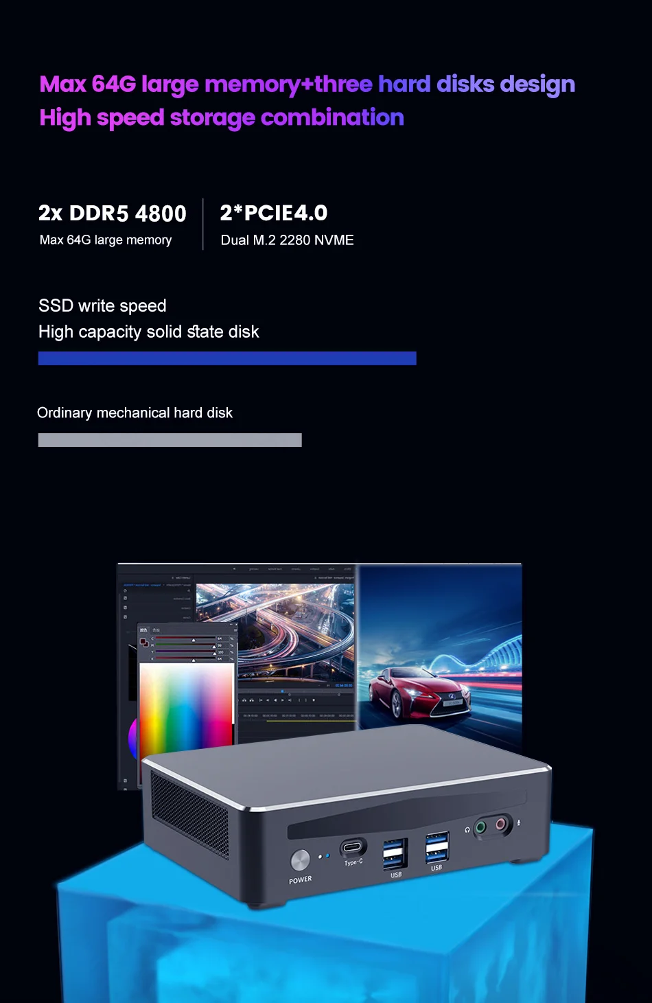KingNovy 13th Gen Mini Gaming PC - I9 13900H/I7 13700H, Thunderbolt 4, DDR5/DDR4, NVME 2, 2.5G LAN, Intel Gamer Computer, 4K, WiFi6 Description Image.This Product Can Be Found With The Tag Names Barebone Mini PC, Computer Office, Topton hot pc