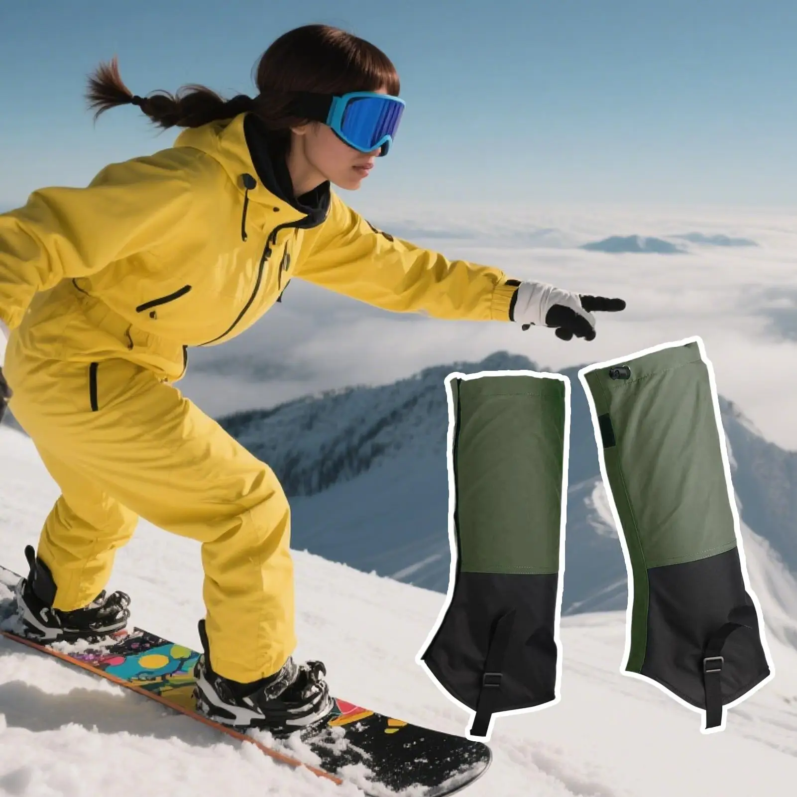 Snake Gaiters Waterproof Hiking Snakeproof Gaiters Portable Adjustable Leg Protector For Men Women Snow Climbing Trail Running