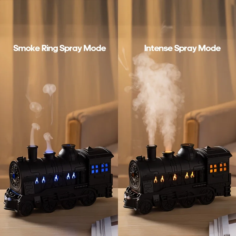 1PC USB Powered Train Aroma Diffuser, Air Humidifier, Essential Oil Diffuser With Timing And Night Light, Quiet, For_voghion.com