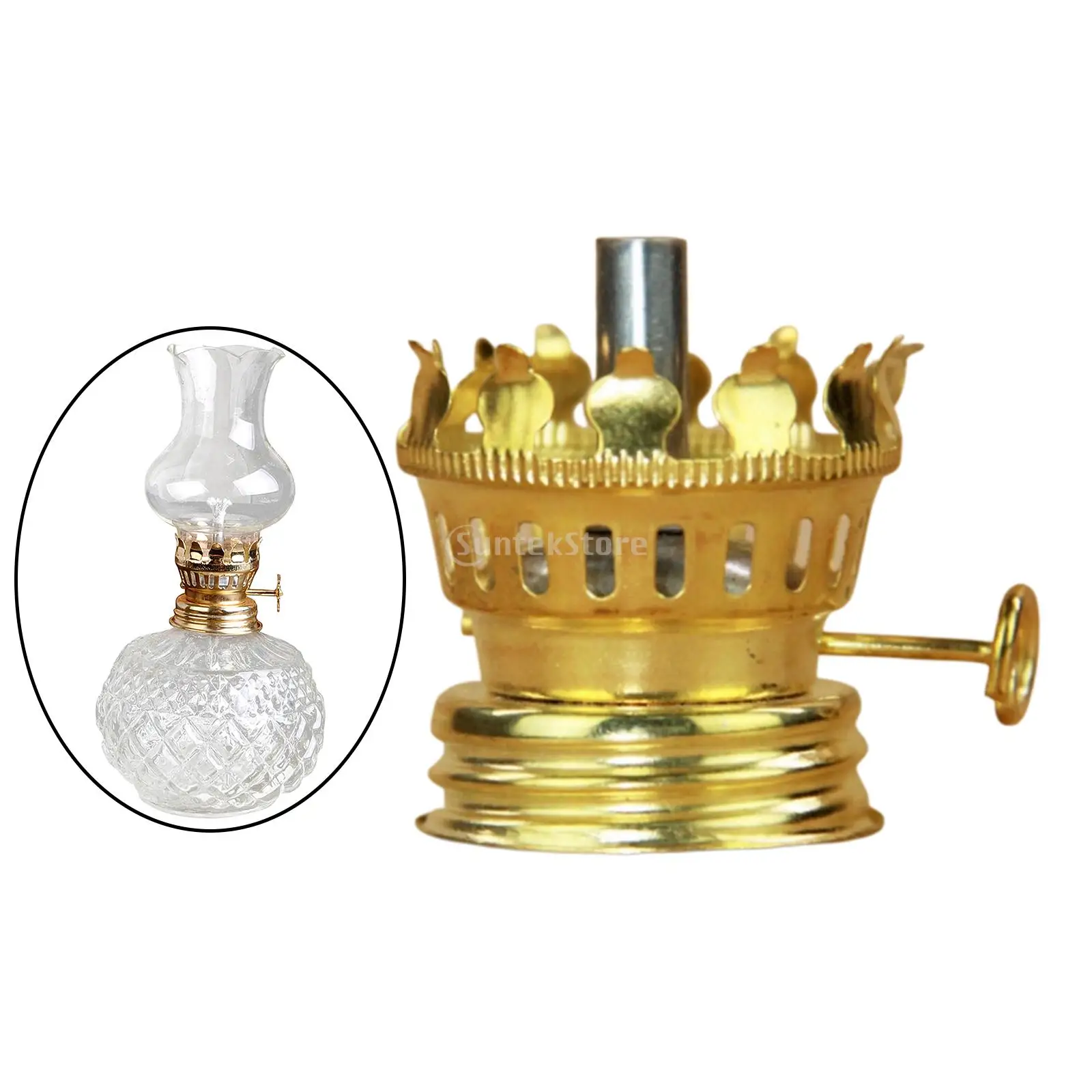Oil Lamp Burner Retro Candle Vintage Glass Lamp Oil Holder Adjustable Burner for Glass Light alcohol lamp