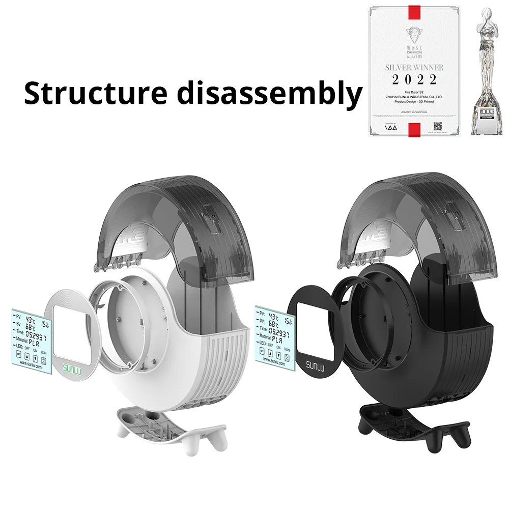 Sunlu S2-adjustable Caixa Seca com Led Touch Screen 3d Filamento Secagem Ventilador 360 ° Surround Aquecimento Upgrade - Imagem 2