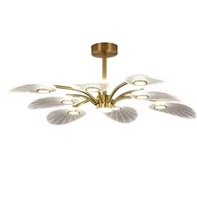 

Light Luxury Living Home Decor Room Copper Chandelier Nordic Post-modern Creative Study Lamps Designer Bedroom Ceiling Lamp