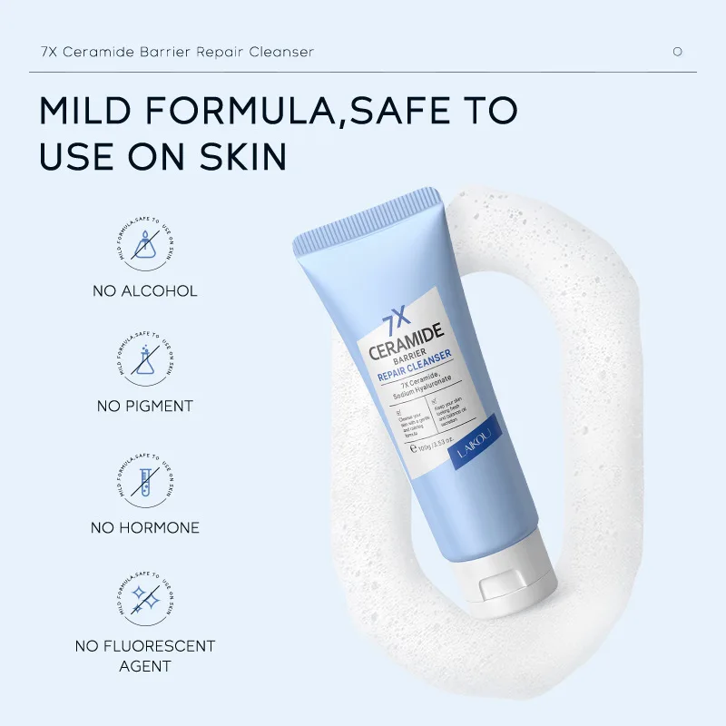 Ceramide-Infused Barrier Repair Facial Cleanser - Deep Cleansing & Hydrating Formula, 100g
