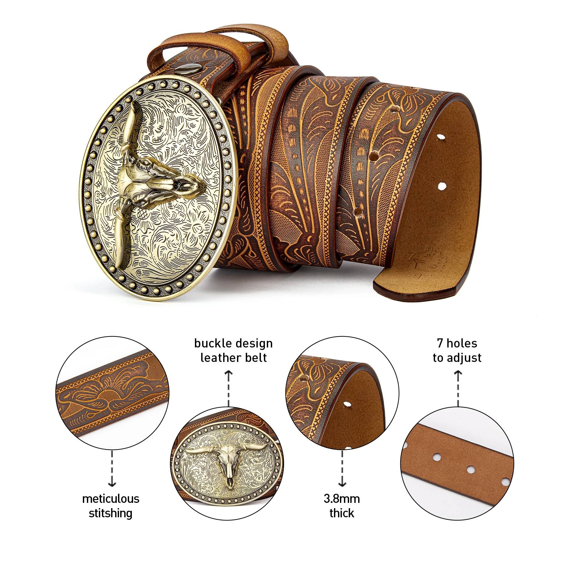 Elegante Cintos De Cowboy Masculinos Em Estilos Elegantes