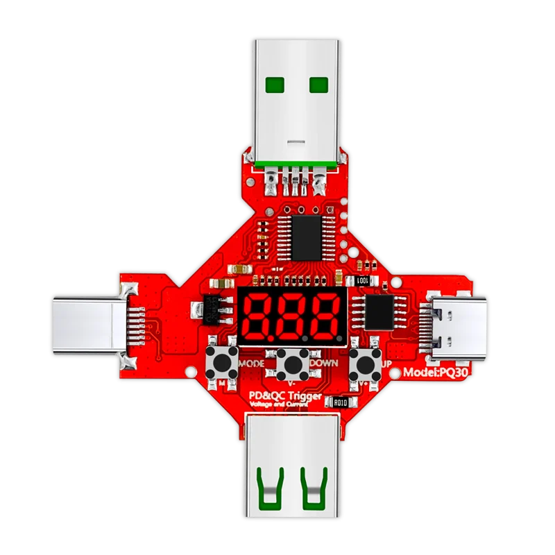 New arrived 2 IN 1 Qualcomm QC2.0 3.0 PD2.0 3.0 5V9V12V20V Protocol fast charge trigger decoy voltmeter Voltage detector