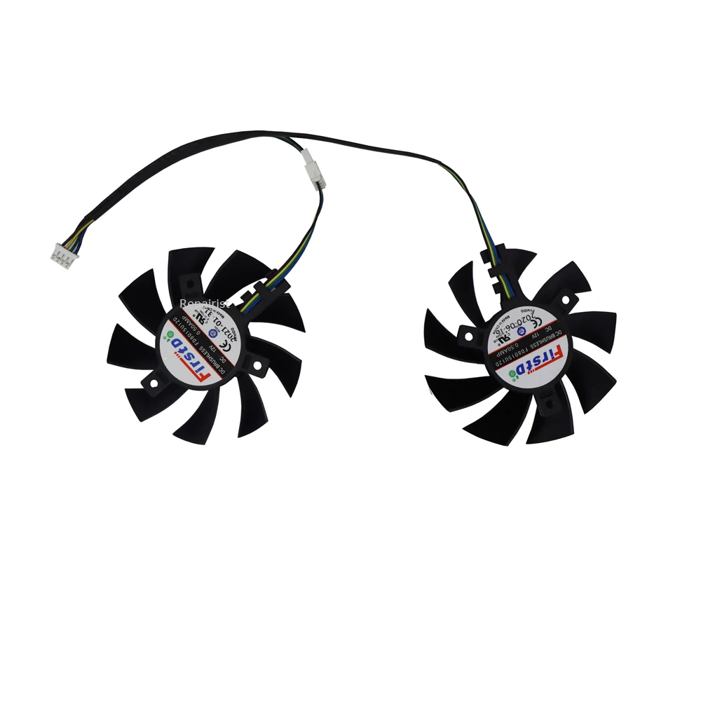 그래픽 카드 팬, 비디오 쿨러, 2 개/대, FD8015U12D, ASROCK RX580 580 2048SP MK2 8G OC 용, Asrock Phantom Gaming D RX 570 4G 용