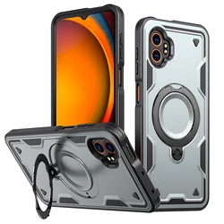 Armor Shockproof Phone Cover with 360° Rotating Magnetic Stand - Galaxy XCover7 Pro (Gray)