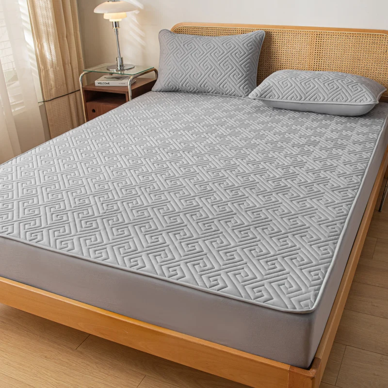 Deluxe Waterproof Lattice Fitted Mattress Protector