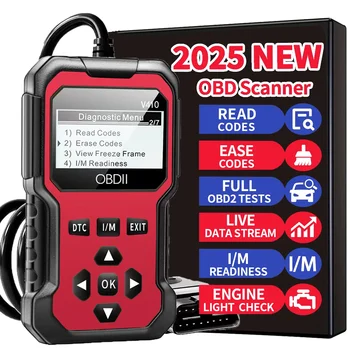 Scanner Diagnostico OBD2 per Auto, Lettore di Codici di Errore del Motore, Diagnostica Tutti i Veicoli con Protocollo OBD II dal 1996
