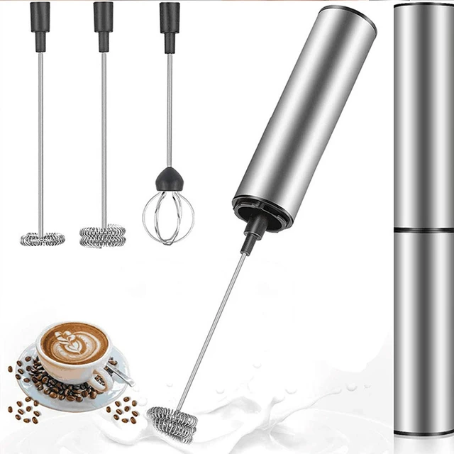 Milk Frother Usb Rechargeable Handheld Electric Whisk Coffee Mixer Milk  Bubbler Foam Maker Mini Blender for Coffee with Stand - AliExpress