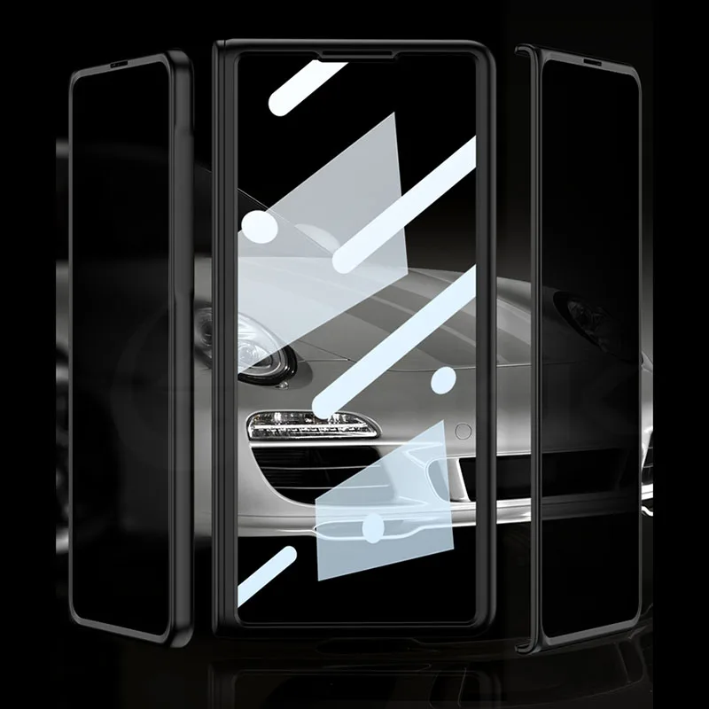 Premium Anti-Peek Supercar Style 360-Degree Protective Matte Case with Stand