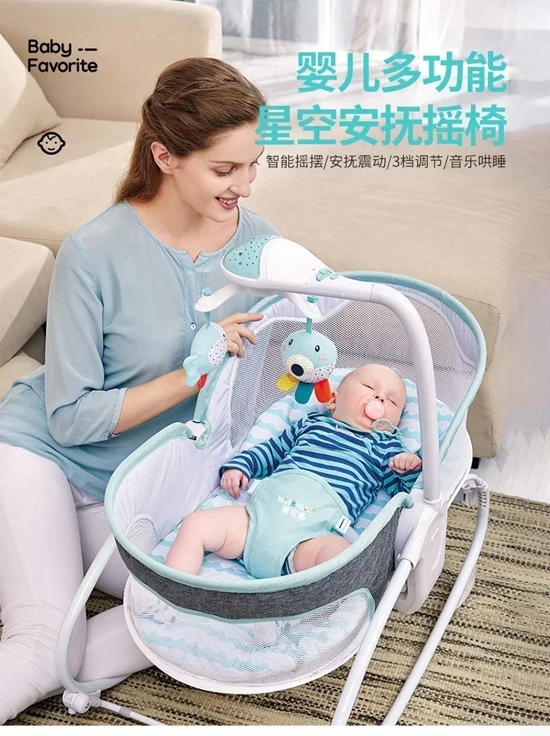 

Newborn Baby Cradle, Cradle, Electric Sleeping Basket, Comfort, Sleep, Safety, Baby Artifact, Automatic Rocking Chair.