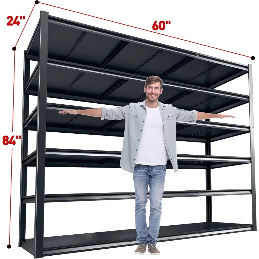 84“H Garage Shelving Heavy Duty Storage Shelves 3500 LBS Adjustable Metal Shelving Uints and Storage for Garage,Warehouse 3