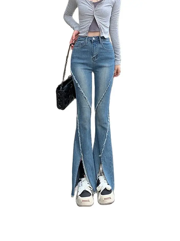 

Fashion Jeans Woman Wide Pants Cowboy Pants for Women Clothing Jeans Y2k Clothing 2023 High Waisted Jeans For Woman 90s Clothes