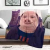 John Pork Smiling Throw Blanket For Baby cosplay anime Sofas Blankets 2