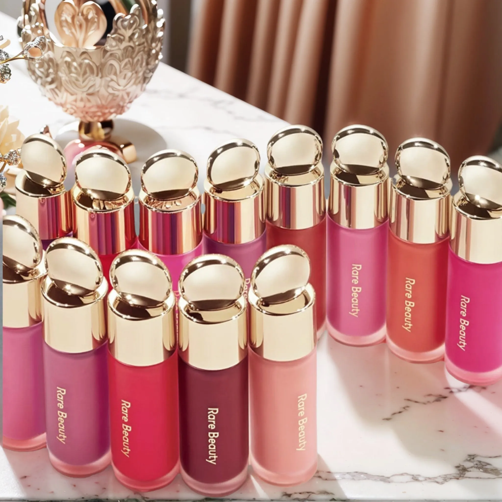RARE Beauty Liquid Blush Lipstick Blush Eyes Cheek Blusher Waterproof Mositure Face Contour Shadow Liquid LipGloss Plump Makeup