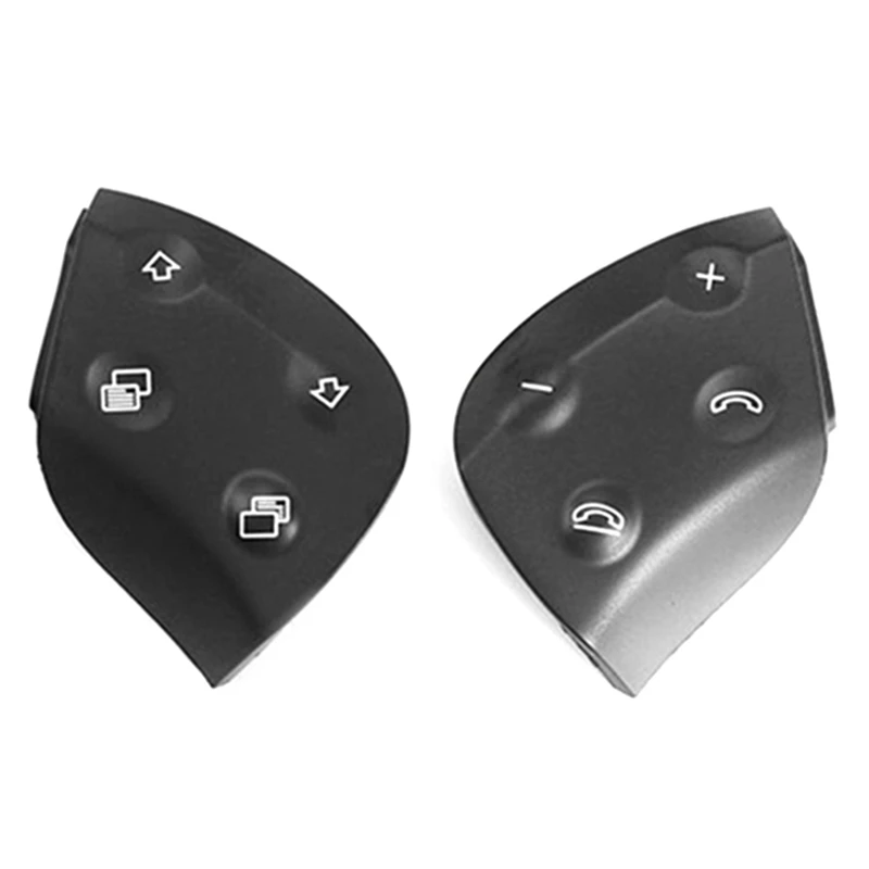 

1 Pair Car Steering Wheel Switch Control Buttons Black ABS For Mercedes-Benz W203 C Class C200 C260 2038701451