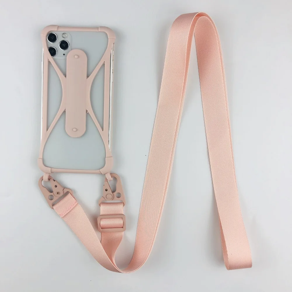 Adjustable Silicone Sports Phone Lanyard Necklace Strap