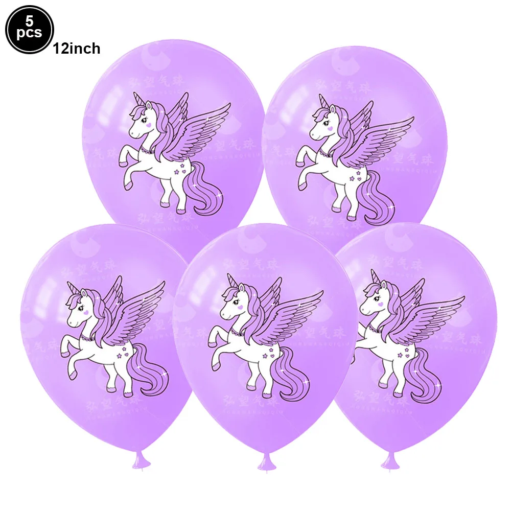 Description Picture 6 of itemUnicorn Birthday Party Tableware Disposable Plates Cups Napkins for Baby Shower Girls Birthday Purple Unicorn Party Decorations