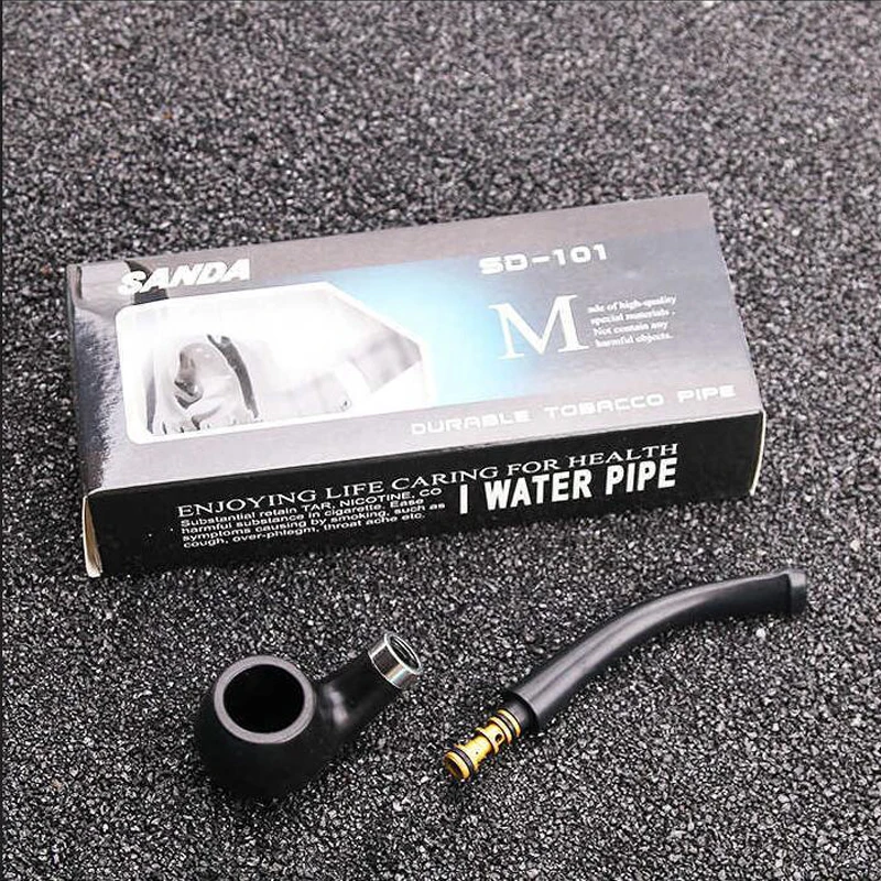 Black Wood Curved Vintage Tobacco Pipe tobacco pipe tobacco smoking accessories smoking accessories smoking pipe herb smoking pipe 110mm Household Merchandises Smoking Accessories Cigar Cigarette Pipes