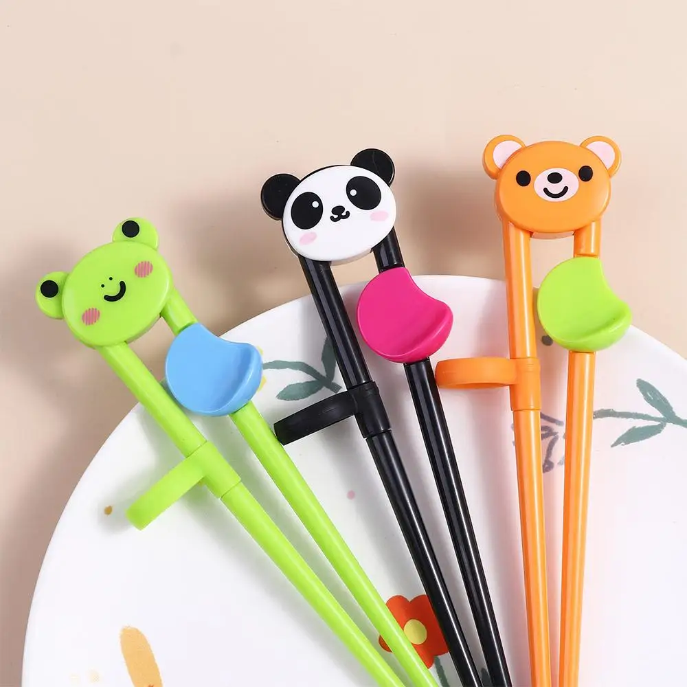 

Reusable Useful Animal Silicone Cartoon Panda Baby Practice Helper Tableware Eating Training Tools Kids Chopsticks