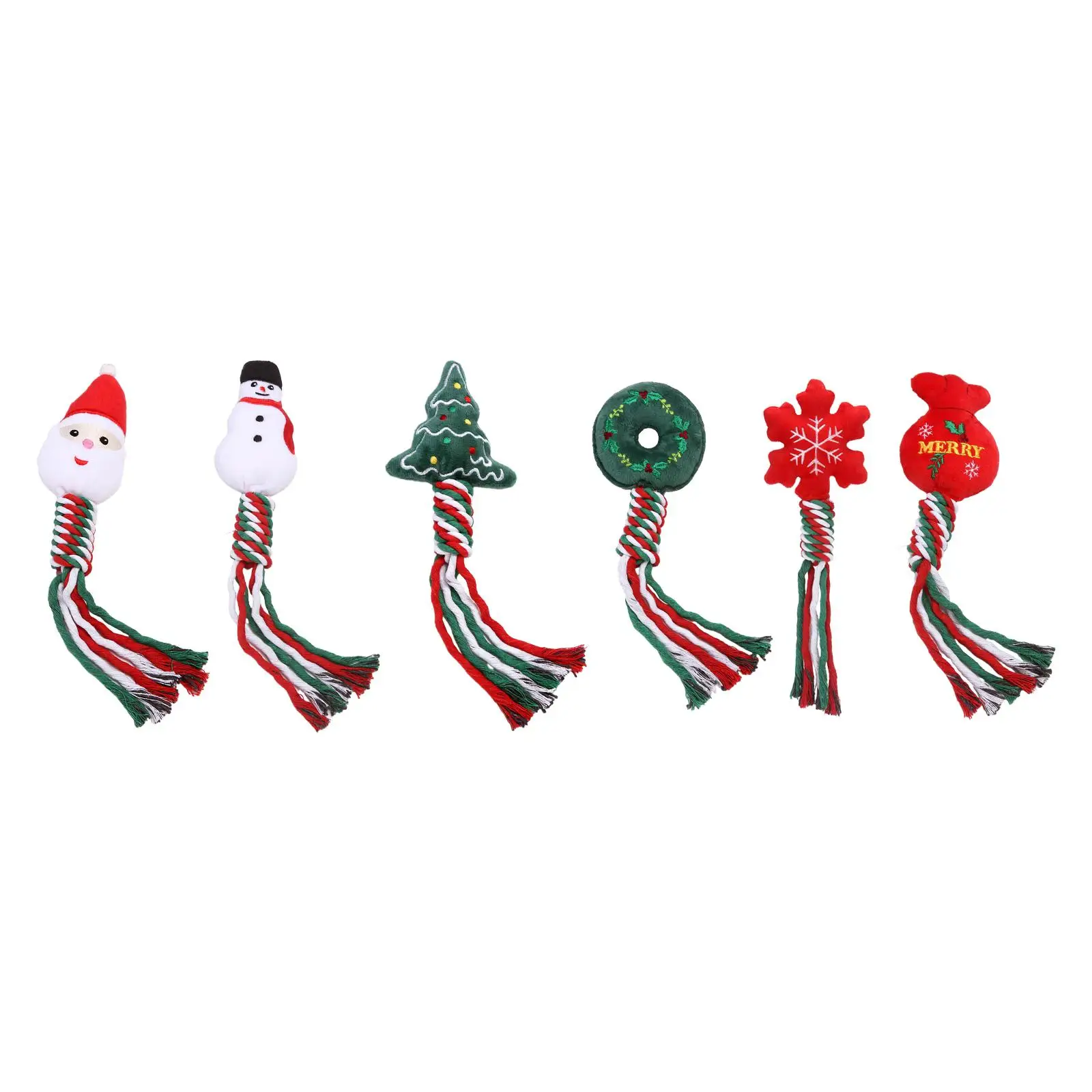 

Рождественская веревка для собак, игрушка для обучения щенкам в помещении и на улице