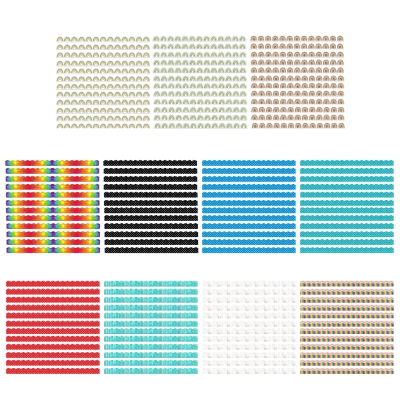 

12Pcs Bulletin Board Border for Classroom Decoration, Rainbow Border Trim
