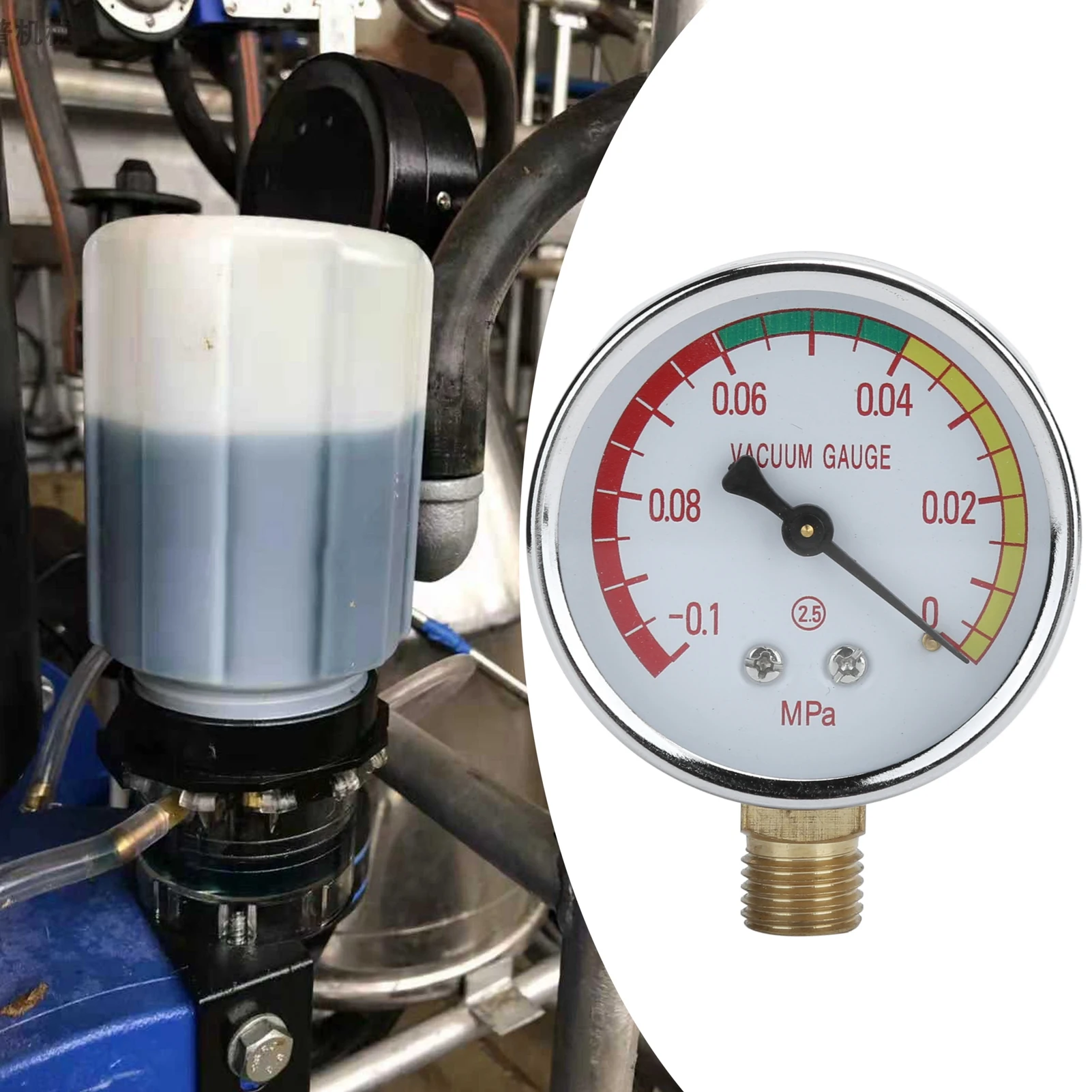 G1/4 Male Thread Milker Vacuum Regulator Gauge Milking Machine Accessory -0.1-0Mpa Digital cow milking accessories